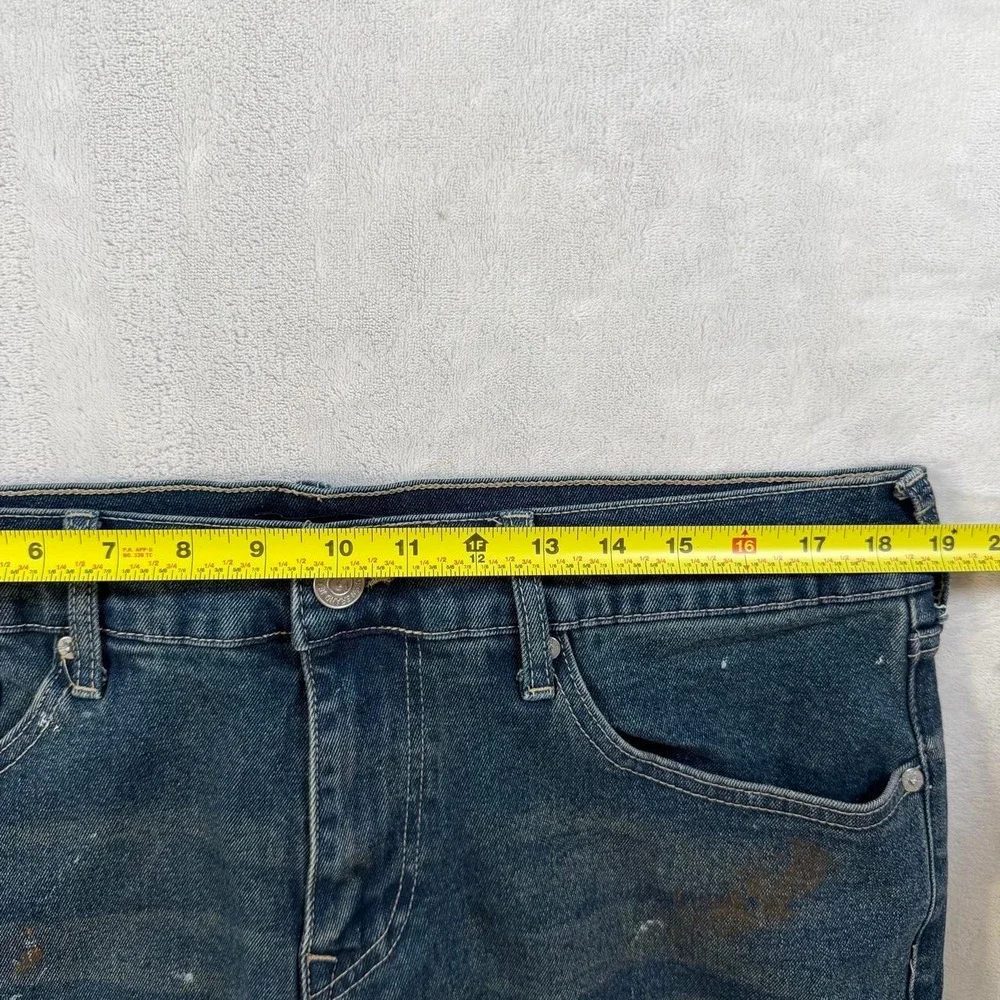 True Religion Geno Flap Relaxed Slim Jeans Men's 34x32 - Paint Stained